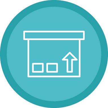 Paket kutusu simgesi, vektör illüstrasyonu 