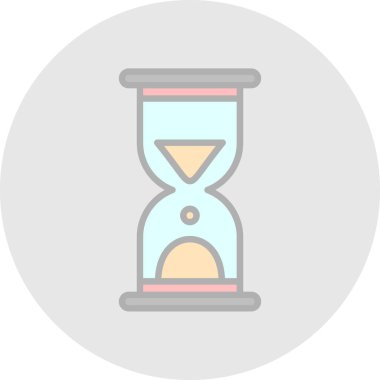 Kum saati. Basit web simgesi tasarımı. Vektör illüstrasyonu 