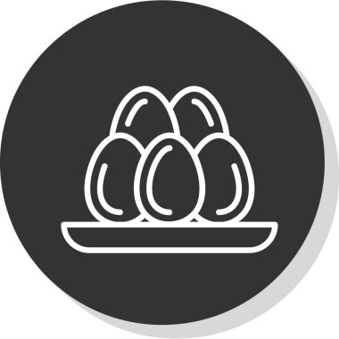 Tavuk yumurtası. Web simgesi basit illüstrasyon