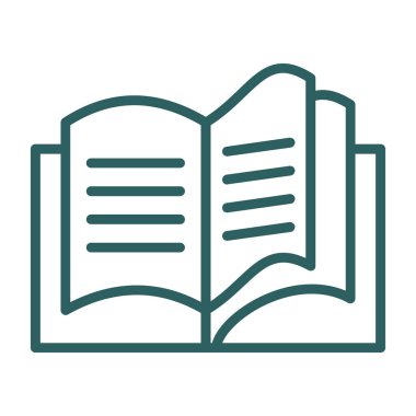Kitap simgesinin vektör illüstrasyonu 