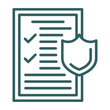 tıbbi sigorta simge vektör çizim