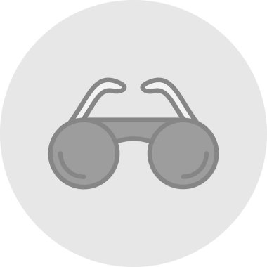 gözlük simgesi, vektör illüstrasyonu 