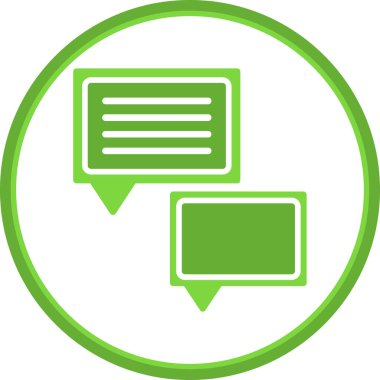 Konuşma baloncukları simgesi, vektör illüstrasyonu