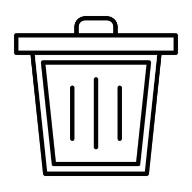 Çöp kutusu simgesi. Beyaz arkaplanda izole edilmiş web tasarımı için ana çöp kutusu vektör simgesi