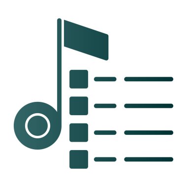 Müzik Not vektör satırı simgesi 