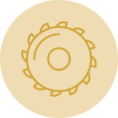 Modern Testere Bıçağı simgesinin vektör çizimi                         