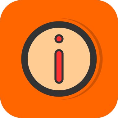 Basit bilgi işareti simgesi, vektör illüstrasyonu