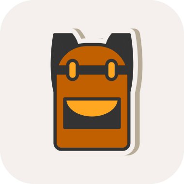 sırt çantası web simge vektör çizim