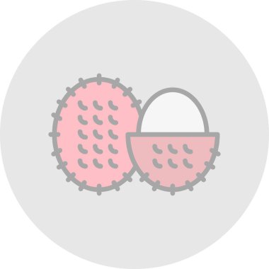 taze rambutan ikon vektör çizimi tasarımı