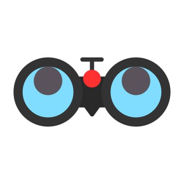 Dürbün simgesi, vektör illüstrasyonu basit tasarım