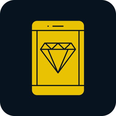 Akıllı telefon simgesinin vektör illüstrasyonu 