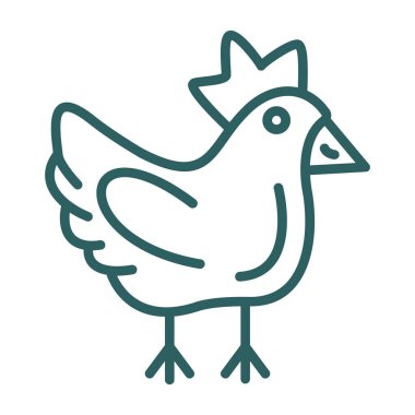 Tavuk. Web simgesi vektör illüstrasyonu