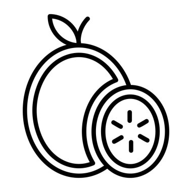 elma ikonu vektör illüstrasyonu