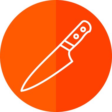 Bıçak düz simgesi, vektör illüstrasyonu 