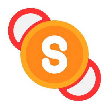 Şeker vektörü düz simgesi