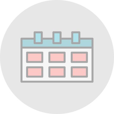 basit takvim simgesini, vektör çizim