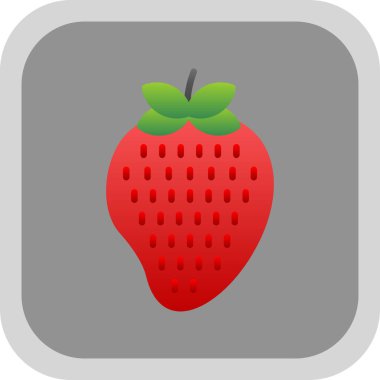 Çilek simgesi, vektör çizimi 