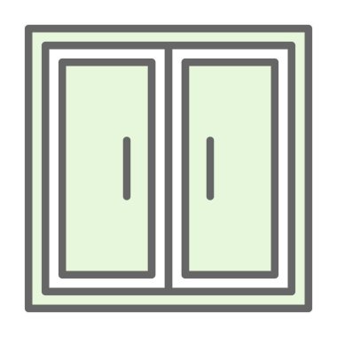 Kapı. Web simgesi basit illüstrasyon