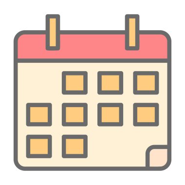 Takvim simgesi vektör illüstrasyonu