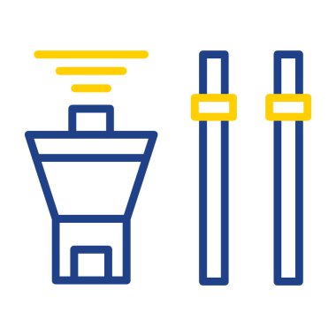 Ağ simgesini, vektör illüstrasyonunu yükselt. 