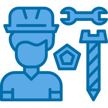 Mühendis. Web simgesi basit illüstrasyon