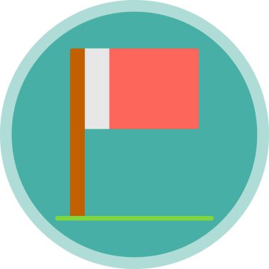 Bayrak simgesinin vektör illüstrasyonu 