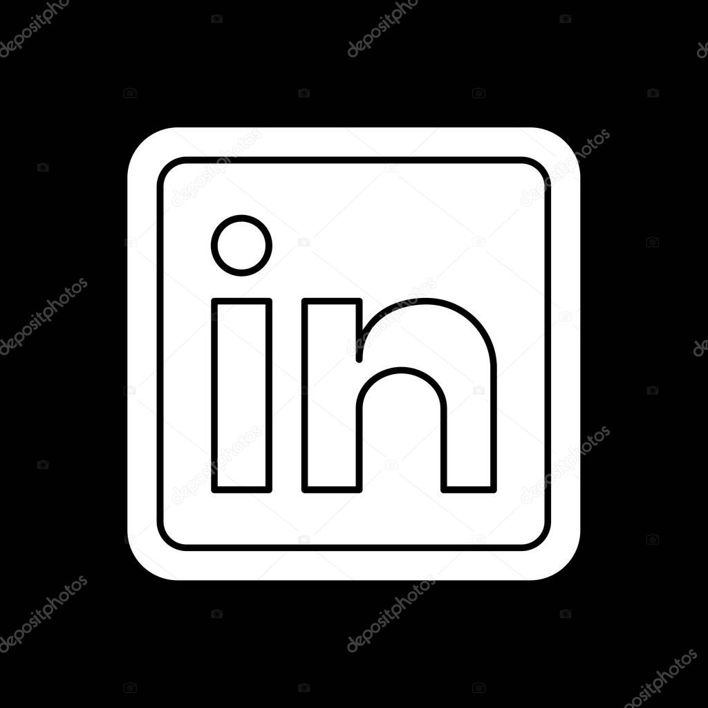 Logo vector sign LinkedIn American business in famous icon social media design