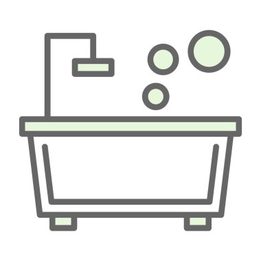 küvet web simgesi basit illüstrasyon 