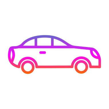 araba simgesi, vektör illüstrasyonu 