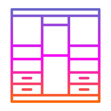 Bina. Web simgesi basit illüstrasyon