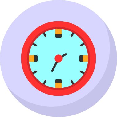 Saat. Web simgesi basit illüstrasyon                  