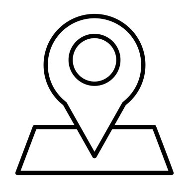 konum pin simgesi, vektör illüstrasyonu 