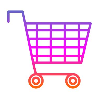 Alışveriş arabası ikonu. vektör illüstrasyonu                     