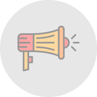 megafon simgesi, kampanya konsepti vektör illüstrasyonu