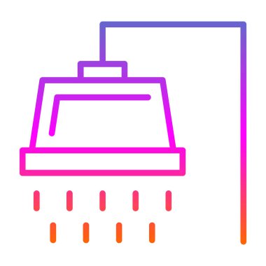 Duş. Web simgesi basit illüstrasyon                             