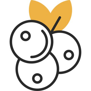 Yabanmersini. Web simgesi basit illüstrasyon