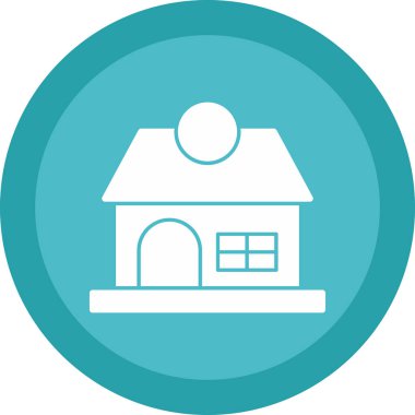 Ev. Web simgesi basit illüstrasyon 