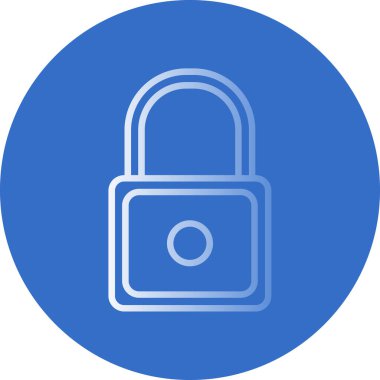 Asma kilit simgesi. web tasarımı için güvenlik kilidi simgesinin karikatür çizimi