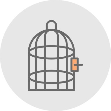 Kuş kafesi, ağ basit illüstrasyon