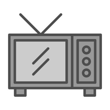 Televizyon web simgesi, simge illüstrasyonu