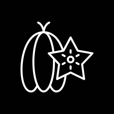 starfruit ikon vektör illüstrasyonu