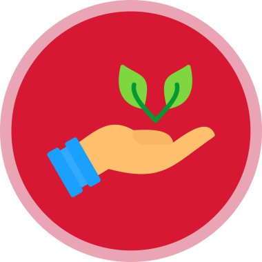 Bitki. Web simgesi basit illüstrasyon