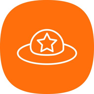 Yıldızlı şapka. Web simgesi basit illüstrasyon 