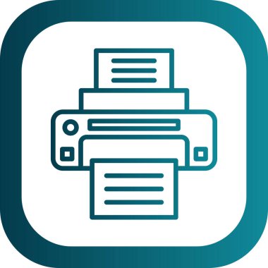  yazıcı web simgesi basit illüstrasyon