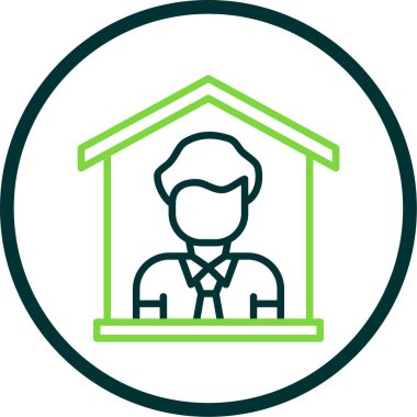 Ev simgesi, vektör illüstrasyonunda kal