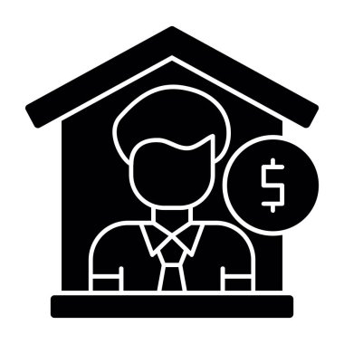 Banka. Web simgesi basit illüstrasyon