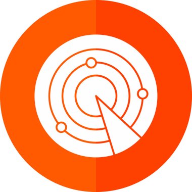 Radar modern simgesinin vektör illüstrasyonu              