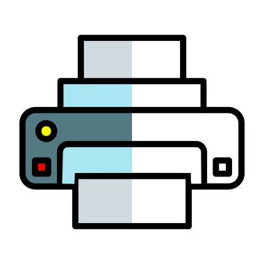 Yazıcı simgesinin vektör illüstrasyonu 