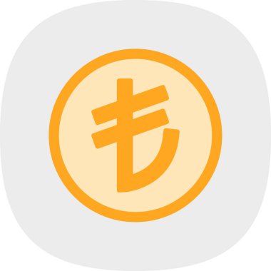 Türk Lirası madeni para, web basit illüstrasyon