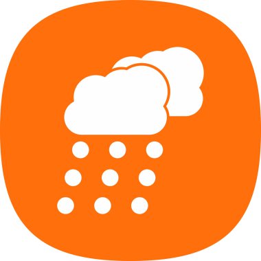 Kar bulutları hava durumu ikonu, vektör illüstrasyonu 